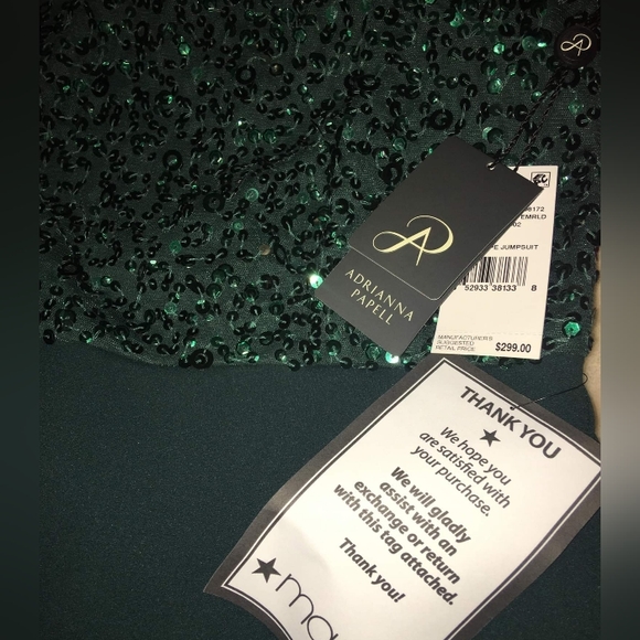 STUNNING ADRIANNA PAPELL WOMEN'S BEADED JUMPSUIT SIZE 8 - Picture 6 of 8